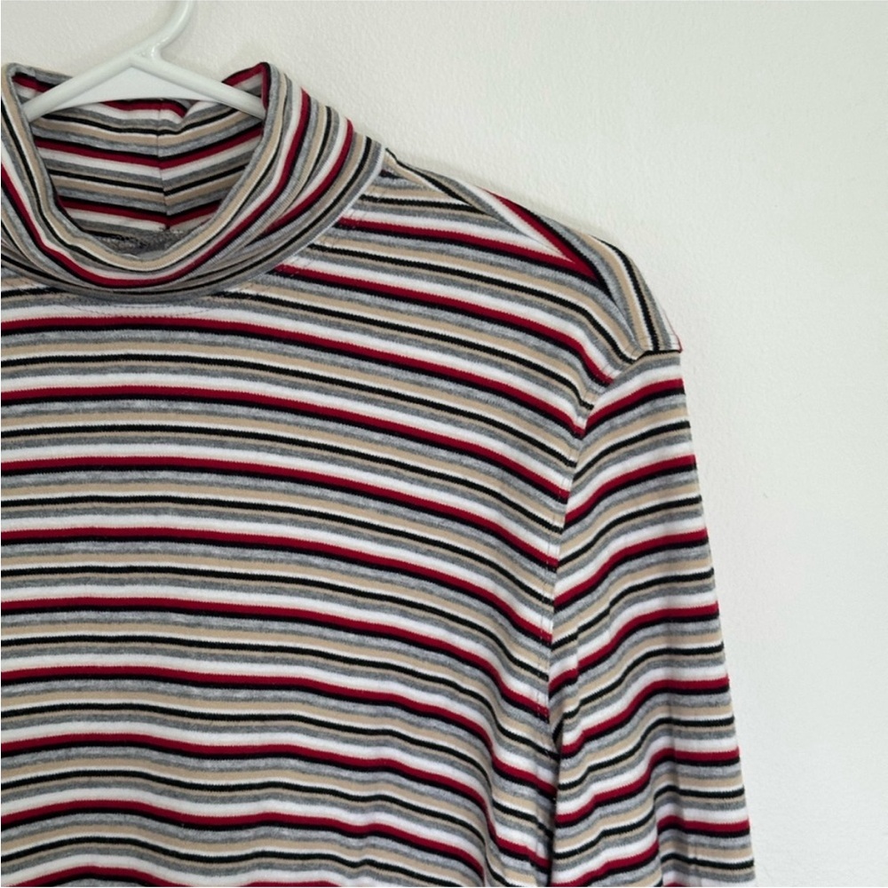 Striped Long Sleeve Turtleneck Top - Picture 3 of 3